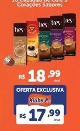 Atakarejo 10 Cápsulas de Café 3 Corações Sabores oferta