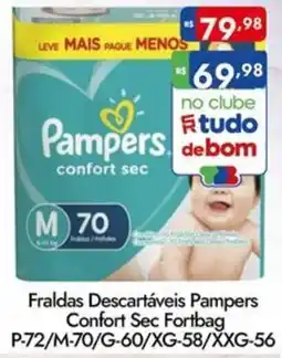 Supermercados Rondon Fraldas descartáveis pampers confort sec fortbag oferta
