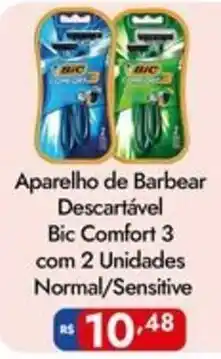 Supermercados Rondon Aparelho de Barbear Descartável Bic Comfort 3 oferta