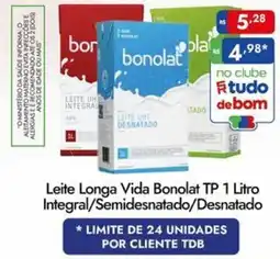 Supermercados Rondon Leite longa vida bonolat tp 1 litro integral/semidesnatado/desnatado oferta