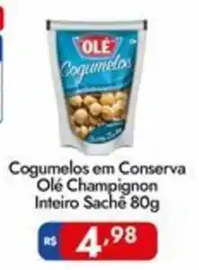 Supermercados Rondon Cogumelos em conserva olé champignon inteiro sachê oferta