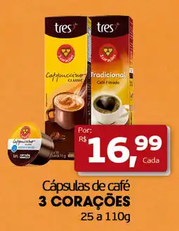 Cometa Supermercados Cápsulas de café 3 corações oferta