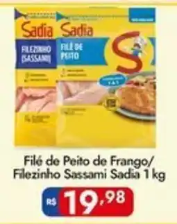 Supermercados Rondon File de Peito de Frango/ Filezinho Sassami Sadia oferta