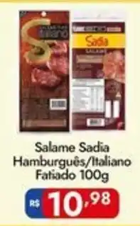 Supermercados Rondon Salame Sadia Hamburgues/Italiano Fatiado oferta