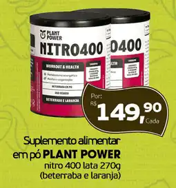 Cometa Supermercados Suplemento alimentar em pó plant power nitro 400 oferta