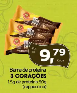 Cometa Supermercados Barra de proteína 3 corações oferta