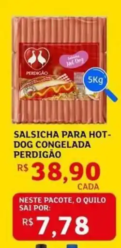 Assaí Atacadista Salsicha para hot-dog congelada perdigão oferta