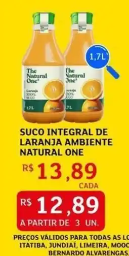 Assaí Atacadista suco integral de laranja ambiente natural one oferta