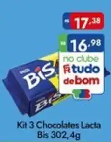 Supermercados Rondon Kit 3 Chocolates Lacta Bis oferta