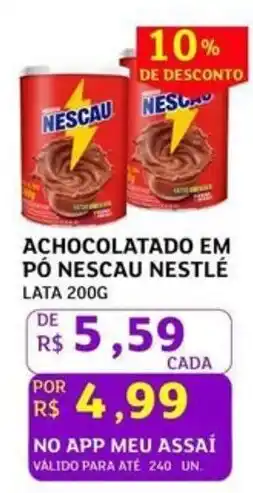 Assaí Atacadista Achocolatado em pó nescau nestlé oferta