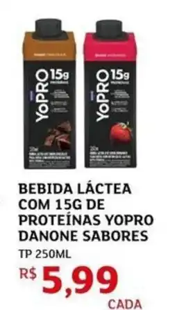 Assaí Atacadista Bebida láctea com 15g de proteínas yopro danone sabores oferta