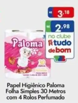 Supermercados Rondon Papel Higiênico Paloma Folha Simples 30 Metros oferta