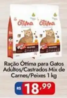 Supermercados Rondon Ração Ótima para Gatos Adultos/Castrados Mix de Carnes/Peixes oferta