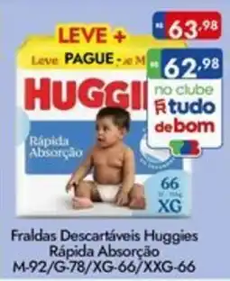 Supermercados Rondon Fraldas descartáveis huggies rápida absorção oferta