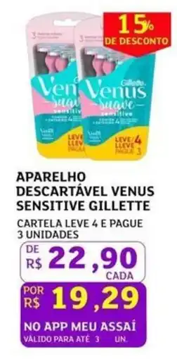Assaí Atacadista aparelho descartável venus sensitive gillette oferta