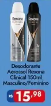 Supermercados Rondon Desodorante Aerosol Rexona Clinical 150ml Masculino/Feminino oferta