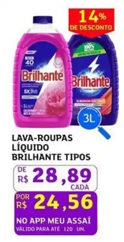 Assaí Atacadista Lava-roupas líquido brilhante tipos oferta