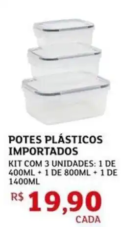 Assaí Atacadista Potes plásticos importados oferta