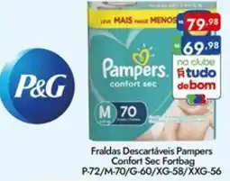 Supermercados Rondon Fraldas Descartáveis Pampers Confort Sec Fortbag oferta