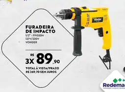 Redemac Furadeira de impacto 1/2" - Fiv550n oferta