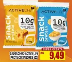 Supermercado leal Salgadinho active life proteico sabores oferta