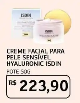 Assaí Atacadista Creme facial para pele sensível hyaluronic isdin oferta