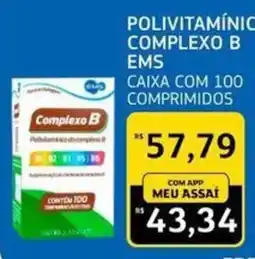 Assaí Atacadista Polivitamínico complexo b ems oferta