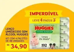 Assaí Atacadista lenço umedecido sem álcool huggies oferta