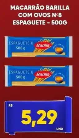 Tatico Macarrão barilla com ovos n°8 espaguete oferta