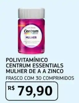 Assaí Atacadista Polivitamínico centrums essentials mulher de a a zinco oferta