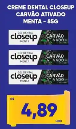 Tatico Creme dental closeup carvão ativado menta oferta
