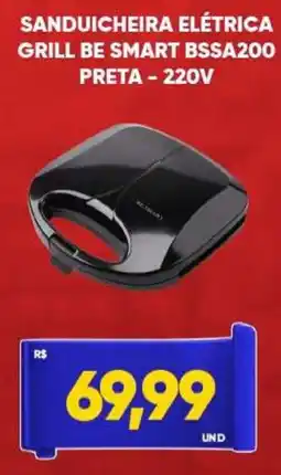 Tatico Sanduicheira elétrica grill be smart bssa200 preta oferta