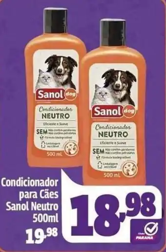 Condicionador para Cães Sanol Neutro