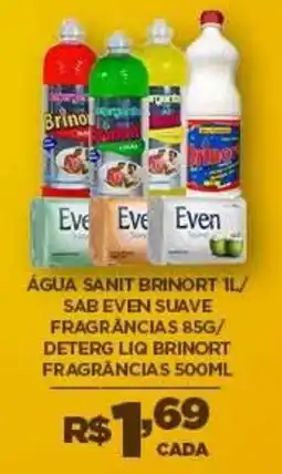 DB Supermercados Água sanit brinort 1l/ sab even suave fragrâncias oferta