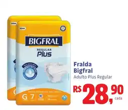 Camiño supermercados Fralda bigfral adulto plus regular oferta
