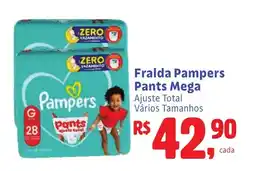 Camiño supermercados Fralda Pampers Pants Mega Ajuste Total Vários Tamanhos oferta