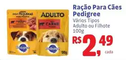 Camiño supermercados Ração para cães pedigree vários tipos adulto ou filhote oferta