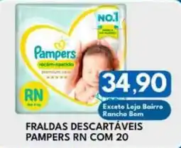 Rancho Bom Supermercados Fraldas descartáveis pampers rn oferta