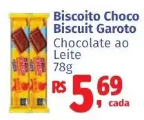 Camiño supermercados Biscoito Choco Biscuit Garoto Chocolate ao Leite oferta