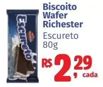 Camiño supermercados Biscoito Wafer Richester Escureto oferta