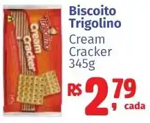 Camiño supermercados Biscoito Trigolino Cream Cracker oferta
