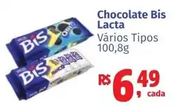 Camiño supermercados Chocolate Bis Lacta Vários Tipos oferta