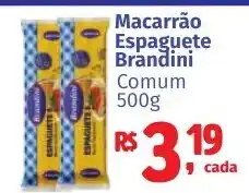 Camiño supermercados Macarrão Espaguete Brandini Comum oferta