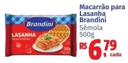 Camiño supermercados Macarrão para Lasanha Brandinini oferta