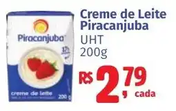 Camiño supermercados Creme de Leite Piracanjuba oferta