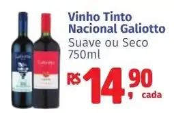 Camiño supermercados Vinho Tinto Nacional Galiotto oferta