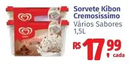 Camiño supermercados Sorvete Kibon Cremosissimo Vários Sabores oferta