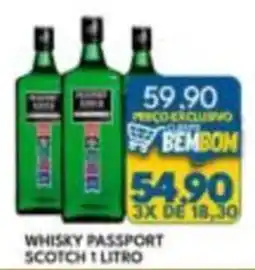 Rancho Bom Supermercados whisky passport scotch 1 litro oferta