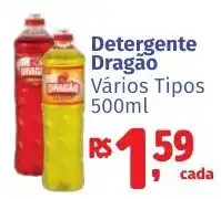 Camiño supermercados Detergente Dragão Vários Tipos oferta