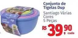 Camiño supermercados Conjunto de Tigelas Dup Santiago Várias Cores oferta
